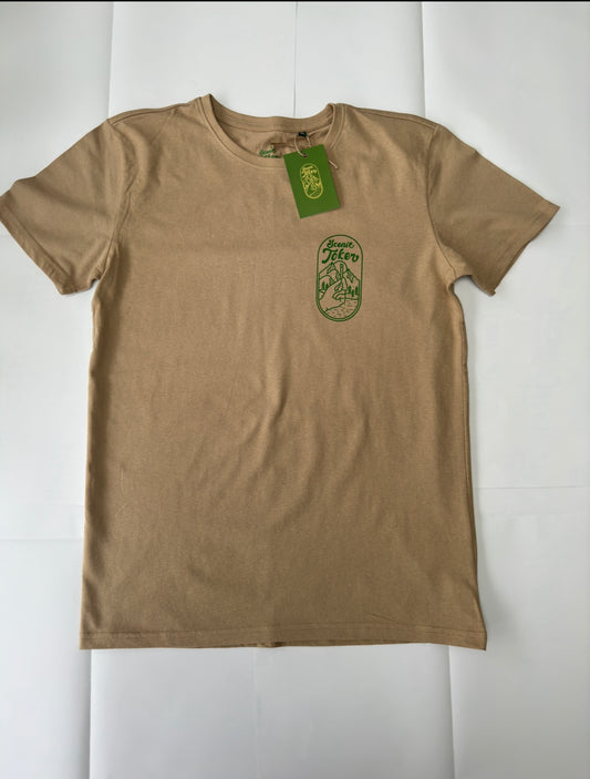 Scenictoker khaki organic t-shirt